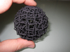 Cube Ball Ornament 1.1 3d printed Black Strong & Flexible
