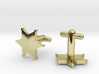 Sheriff's Star Cufflinks (2) Silver,Brass,or Gold 3d printed 