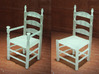 1:48 Pilgrim's Slat Back Chairs 3d printed 