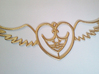 Lovebird 3d printed Polished Gold Steel