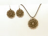 Mandala Flower Earrings 3d printed with mandala flower necklace (sold separately)