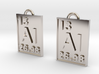 Aluminum Periodic Table Earrings 3d printed Rhodium Plating for a more metallic look.