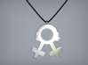 Sexy Lesbian Symbol Pendant 3d printed 