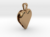 Double heart pendant 3d printed 