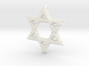 8-Bit Star of David pendant (big) 3d printed 