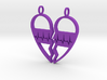 Split Heart Pendant 3d printed 