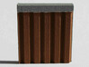 N Scale Sheet Piling (customizable) 3d printed Sample piece  of the sheet piling sheet painted brown to simulate corroded steel.. 