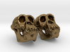 Chimpanzee Skull Earrings (Vertical Loop 25mm)  3d printed 