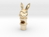 Silver Rabbit Whistle 3d printed 