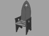 Gothic Chair 1:24 3d printed Screenshot of the model with pillow at place