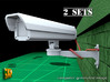 Surveillance cameras (double pack) 3d printed surveillance camera - on wallmount