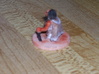 Dwarf Druid Miniature 3d printed Painted mini, from the back