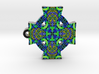 Blue Green Celtic Cross Pendant 3d printed 