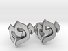 Hebrew Monogram Cufflinks - "Yud Zayin Pay" 3d printed 