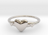 Ring with Hearts, thin backside 3d printed 