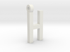 Letter H Necklace 3d printed 