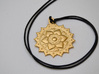 Anahata Heart Chakra 3d printed Anahata Pendant - Polished Gold Steel