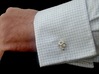 Dodecufflinks 3d printed Use (Front) [Polished Silver]
