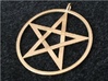 Pentacle Pendant - braided 3d printed The braided pentacle pendant in raw brass. I designed this at a customer's request. The customer ordered it in stainless steel, but if you compare the brass to the steel you'll see that the brass looks smoother.  