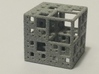 NewMenger - small fractal sculpture 3d printed Metallic Plastic