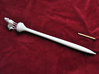 Hairstick with Horse (large size) 3d printed Material: White Strong & Flexible