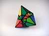 Fractured Tetrahedron Puzzle 3d printed Partial Scramble