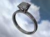 Metal Diamond Ring - US Size 6 3d printed All metal diamond ring