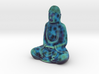 Textured Buddha: electric blue web. 3d printed 