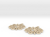 Yin Yang Snowflake Earrings  3d printed 