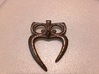 Owl Heart Pendant 3d printed Bronze Glossy