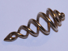 Spiral Drop Pendant 3d printed Raw Brass
