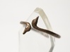 Cygnus Olor Swan Ring 3d printed antique bronze - Swan Ring