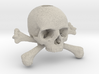 35mm 1.4in Keychain Skull & Bones Bead 3d printed 