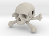 35mm 1.4in Bead Skull & Bones Pendant Crane 3d printed 