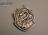 Slytherin House Crest - Pendant LARGE 3d printed Stainless Steel - small 5.3cm version