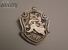 Hufflepuff House Crest - Pendant SMALL 3d printed Stainless Steel