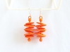 Colorful Orbital Drift Earrings 3d printed Orbital Drift Earrings in Orange