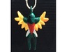 Quetzal Pendant 3d printed Painted in acrylic and sealed