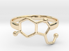 Serotonin Molecule Ring - Size 8 3d printed 
