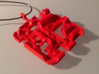 Pendant AEVAL 3d printed Real Print in Coral Red