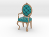 1:12 One Inch Scale TealPale Oak Louis XVI Chair 3d printed 