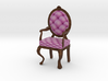 PinkDark Oak Louis XVI Oval Back Chair Half Scale 3d printed 