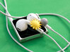 EarPod Earrings | Moon 3d printed Sun (Yellow Strong Flexible) Moon (Polished Metallic Plastic)