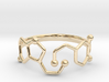 Dopamine Serotonin Molecule Ring - Size 11  3d printed 