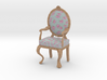 1:12 Scale Blue Chintz/Pale Oak Louis XVI Chair 3d printed 