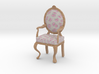 1:12 Scale Cream Chintz/Pale Oak Louis XVI Chair 3d printed 