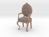 1:12 Scale Purple Damask/Pale Oak Louis XVI Chair 3d printed 