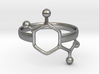 Adrenaline Molecule Ring - Size 7 3d printed 