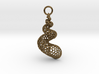 Seashell Voronoi Cell Pattern  pendant / earring 3d printed 