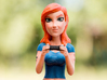 Redhead gamer girl mini bust 3d printed 